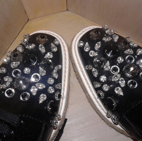 Authentic Prada Embellished Espadrille Sneakers - Picture 7 of 8